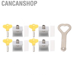 Cancanshop Windows Safety Locks  Aluminum Alloy 1 Key Wide Application Firm Fixing Sliding Window Lock for Room