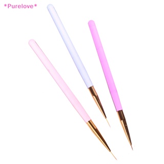 Purelove&gt; ใหม่ แปรงปากกาอะคริลิค UV ลายดอกไม้ สไตล์ฝรั่งเศส สําหรับตกแต่งเล็บเจล 7 911 มม. 3 ชิ้น