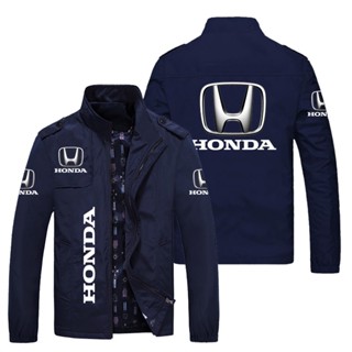 HONDA LOGO jacket car shop custom work clothes Civic type-r cr-v br-v ODYSSEY freed pilot n7x Accord outdoor driving loose thin cardigan stand collar windbreaker