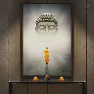 โปสเตอร์ภาพวาดผ้าใบ รูปพระพุทธรูป สําหรับตกแต่งผนังบ้าน