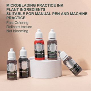 MONSTER 5 สี Microblading Practice Ink Professional คิ้วอายไลเนอร์ Lip Tattoo Pigment สำหรับมือใหม่