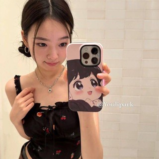 เคสโทรศัพท์มือถือ ซิลิโคน กันกระแทก ลายการ์ตูนผู้หญิงน่ารัก สําหรับ Apple Iphone 14promax 11 12 13