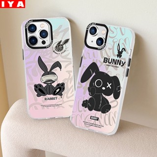 เคสโทรศัพท์มือถือแบบแข็ง ลายกระต่ายน่ารัก ไล่โทนสี หลากสี สําหรับ Infinix Hot 30i Hot 10 Play Hot 11 Play Hot 10 Lite Smart 5 Smart 6 Smart 7