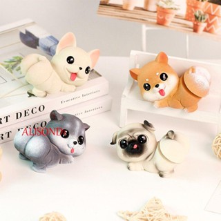 Alisond1 ตุ๊กตาสั่น รูปการ์ตูนสัตว์ สุนัขน่ารัก 3D สําหรับตกแต่งภายในรถยนต์
