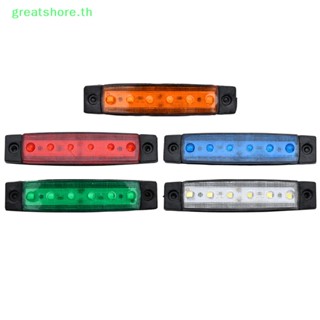 Greatshore ไฟสัญญาณเตือน Led 6 ดวง 12V 24V สําหรับติดท้ายรถบรรทุก รถพ่วง 1 ชิ้น