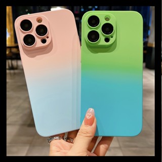 เคสโทรศัพท์มือถือ PC แข็ง กันกระแทก ไล่โทนสี หรูหรา สําหรับ iPhone 14 13 12 11 Pro Max 12 13 Pro 14 plus 11 Pro Max 14 Pro Max