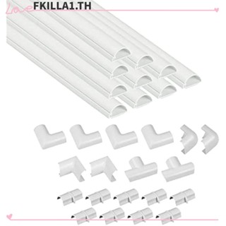 Faccfki ฝาครอบป้องกันสายไฟ PVC ทนทาน อุปกรณ์เสริมไฟฟ้า