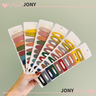 Jy1 กิ๊บติดผม ทรงเรขาคณิต สีแคนดี้ เนื้อแมตต์ 10 ชิ้น/ชุด