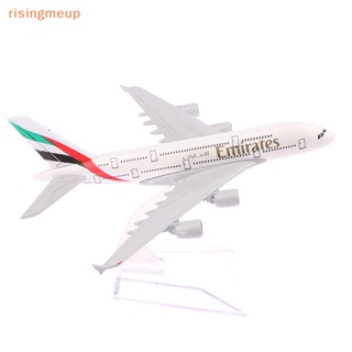 [risingmeup] โมเดลเครื่องบินโลหะ 1:400 A380 16 ซม. ของเล่น สําหรับเด็กผู้ชาย