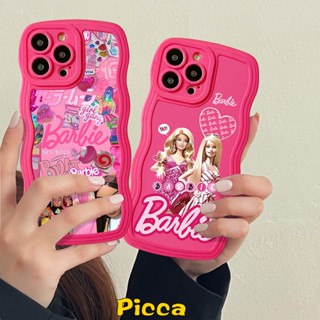 เคสนิ่ม ลายการ์ตูนเจ้าหญิงบาร์บี้ สีแดงกุหลาบ สําหรับ Realme C33 C53 C35 C21Y C25 C25s C25Y C55 5i 8i 5 6i C12 C11 7i 8 5s 8Pro 7 9 Pro+ C30 C20A C15 10 C17 C20 C3 เคส