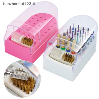 Hanhai 2 In 1 ที่วางดอกสว่านมิลลิ่ง 30 หลุม กันฝุ่น สําหรับตกแต่งเล็บ TH