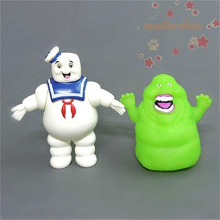 Malcolm ฟิกเกอร์การ์ตูนผี ผีสีเขียว StayPuft Slimer ของเล่นสําหรับเด็ก