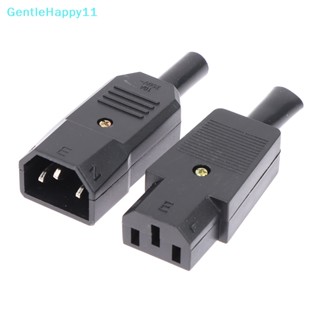 Gentlehappy ปลั๊กซ็อกเก็ตเชื่อมต่อสายเคเบิล AC 3Pin C13 C14 16A 250V ตัวเมีย ตัวผู้