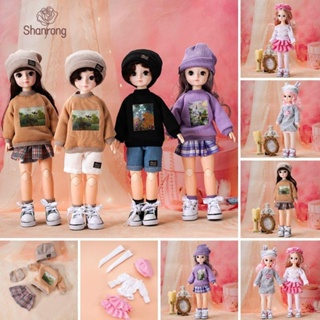 Shanrong ตุ๊กตา บาร์บี้ ตุ๊กตาบาร์บี้ ชุดบาร์บี้ ตุ๊กตาบาบี้ barbie ชุดเสื้อโค้ท กระโปรง และกางเกงขายาว ผ้ากํามะหยี่ขนนิ่ม 12 นิ้ว สําหรับตุ๊กตาเจ้าหญิง