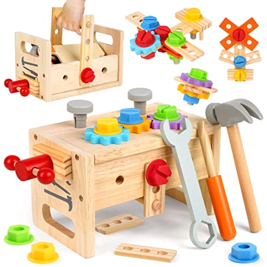 【direct from Japan】Assembling toy boy girl 3 4 5 6 year old birthday present Montessori tool carpent