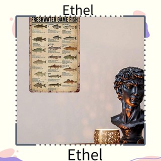 Ethel1 แผ่นป้ายดีบุก สไตล์เรโทร ขนาด 11.8*7.87 นิ้ว สําหรับตกแต่งผนังบ้าน ร้านอาหาร บาร์