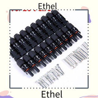 Ethel1 ชุดอะแดปเตอร์เชื่อมต่อสายเคเบิล PV ตัวผู้ ตัวเมีย คุณภาพสูง 5 10 20 คู่