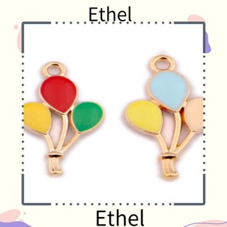 Ethel1 สร้อยข้อเท้า โลหะผสม รูปลูกโป่งน่ารัก สามสี 12*15 มม. 40 ชิ้น