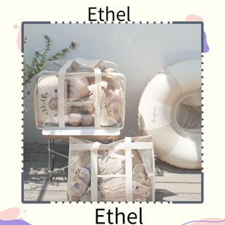 Ethel1 กระเป๋าชายหาด กันน้ํา ผู้หญิง กระเป๋า PVC กระเป๋าคุณแม่