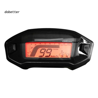 &lt;Dobetter&gt; เครื่องวัดระยะทางดิจิทัล LCD แบ็คไลท์ 13000rpm สําหรับรถจักรยานยนต์