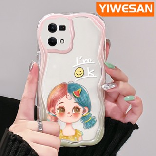 เคสโทรศัพท์มือถือนิ่ม แบบใส กันกระแทก ลายการ์ตูนเด็กผู้หญิงน่ารัก ขอบครีม สําหรับ OPPO Reno 7 4G 8 4G F21 Pro F21s Pro 4 Pro 6