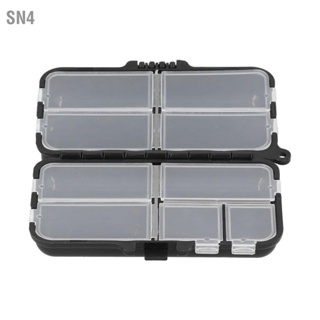 SN4 กล่องใส่อุปกรณ์ตกปลา 9 ช่องกล่องที่ถอดออกได้ Rigs Hook Bait Lure Storage Organizer