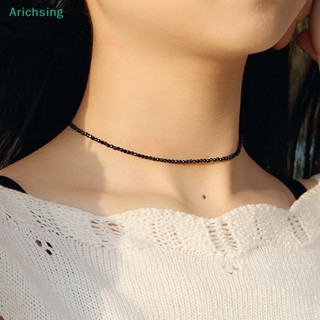 &lt;Arichsing&gt; สร้อยคอโชคเกอร์ สายโซ่สั้น ประดับลูกปัดคริสตัล เรียบง่าย ของขวัญ สําหรับผู้หญิง