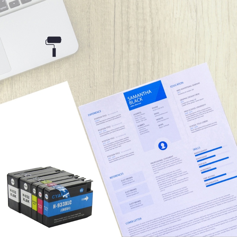 R * สมาร์ทตลับหมึกสําหรับ 932XL 933XL 932 XL 93 ผลตอบแทน BK CMY 4 Combo pack สําหรับ Officejet /100