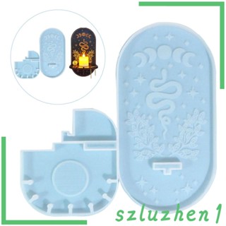 [Szluzhen1] ที่วางเทียน แม่พิมพ์ซิลิโคนเรซิ่นอีพ็อกซี่ สไตล์โกธิค DIY สําหรับตกแต่งบ้าน