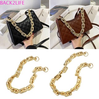 Back2life สายคล้องกระเป๋าโลหะ DIY แฟชั่นส่องแสงหัวเข็มขัดทอง Crossbody โซ่กระเป๋าถือฮาร์ดแวร์กระเป๋าเข็มขัด