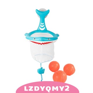 [Lzdyqmy2] ของเล่นอาบน้ํา ห่วงบาสเก็ตบอล และลูกบอล พร้อมลูกบอล 3 ลูก สําหรับเด็ก