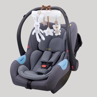 Youn ตุ๊กตาหมีกระต่าย แบบโต้ตอบ สีขาว สําหรับแขวนเปลเด็กทารก 3 6 9