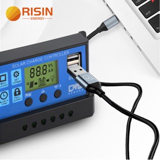 Good Manufacturer RISIN แผงควบคุมพลังงานแสงอาทิตย์ แบตเตอรี่ลิเธียม 10A 20A 30A 24V PWM