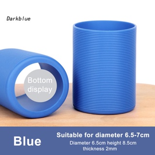 &lt;Darkblue&gt; ปลอกซิลิโคน กันลื่น กันลวก สําหรับใส่ขวดน้ํา และขวดน้ํา