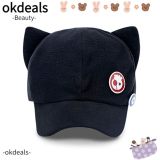 Okdeals หมวกเบสบอล ผ้าฝ้าย คอสเพลย์อนิเมะหูแมว สําหรับเด็ก และผู้ใหญ่