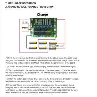 Advanced บอร์ดโมดูลชาร์จแบตเตอรี่ 3S 4SLi ion BMS 40A 60A