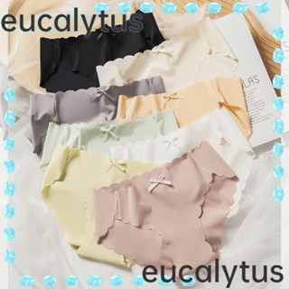 Eucalytus1 กางเกงชั้นใน ผ้าเรยอน เอวกลาง แฟชั่นสําหรับผู้หญิง