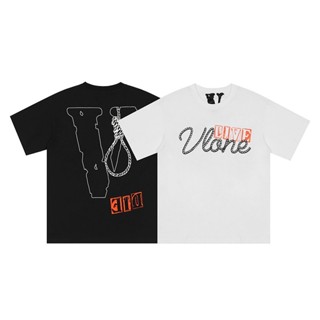 ใหม่ เสื้อยืดแขนสั้น คอวี พิมพ์ลาย vlone แฟชั่นฤดูร้อน สําหรับผู้ชาย และผู้หญิง