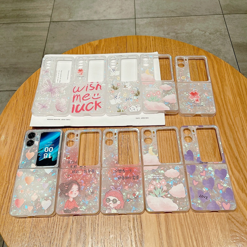 เคสโทรศัพท์มือถือแบบใส ฝาพับ กันกระแทก สําหรับ OPPO Find N2 Flip Ins N2Flip