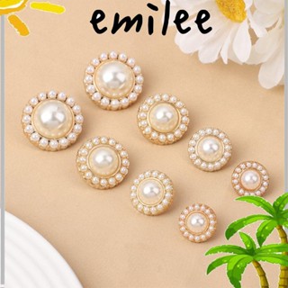 EMILEE กระดุมไข่มุก แฮนด์เมด สําหรับเย็บผ้า DIY 10 ชิ้น