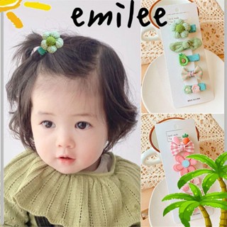 Emilee 5 ชิ้น / เซต กิ๊บติดผมเด็ก น่ารัก โบ ผ้าโพกศีรษะ กิ๊บติดผม