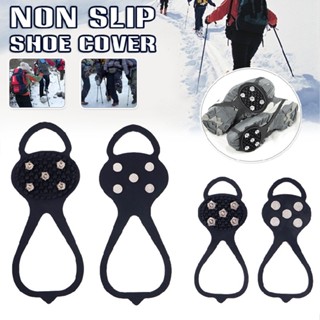 5 Teeth Ice Snow Gripper Spike Cleats Crampons Non-Slip Climbing Shoes Covers