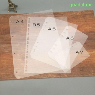 Guadalupe ตัวแยกกระดาษโน้ตบุ๊ก แบบใส ขนาด A5 A6 A7 B5 A4 สําหรับนักเรียน 2 ชิ้น