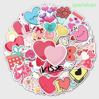 Guadalupe สติกเกอร์ ลายการ์ตูนอนิเมะ ILOVEYOU วันวาเลนไทน์ สําหรับติดตกแต่งกระเป๋าเดินทาง สเก็ตบอร์ด แล็ปท็อป โรงเรียน สํานักงาน 50 ชิ้น