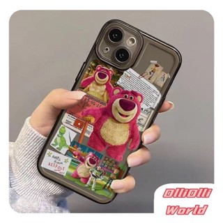 เคสโทรศัพท์มือถือ แบบนิ่ม ลายหมีสตรอเบอร์รี่ กันกระแทก สําหรับ Apple Iphone 78 1411 12Pro Xs max 13