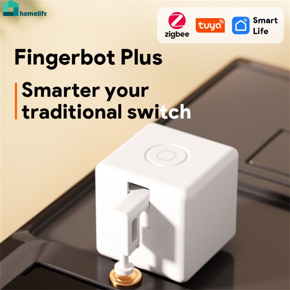 Tuya Zigbee Fingerbot Plus Smart Fingerbot Switch Button Pusher Smart Life Timer การควบคุมด้วยเสียงทำงานร่วมกับ Alexa Google Assistant ที่บ้าน home