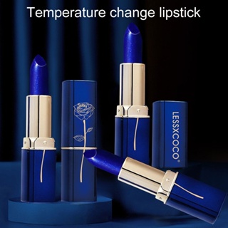 Lessxcoco ลิปสติกเปลี่ยนสีตามอุณหภูมิ Blue Enchantress Matte Aube