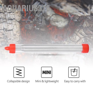  Aquarius316 เหล็กกล้าไร้สนิมกลางแจ้งแบบพับได้ Fire Bellows คู่มือการใช้หลอดเป่า เครื่องมือ แคมป์ปิ้ง การทำอาหาร