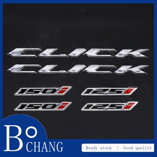 Bochang สติกเกอร์ตราสัญลักษณ์ 3D ลายนูน รูปตัวอักษร Honda Click 125i หรือ 150i กันน้ํา สําหรับติดตกแต่งล้อรถมอเตอร์ไซค์ 2 ชิ้น