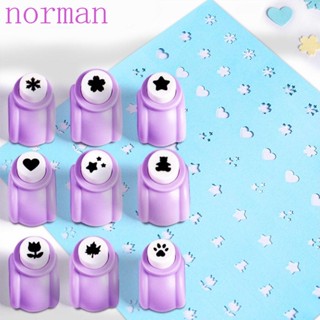 Norman เครื่องเจาะรูกระดาษ ลายนูน 10 มม. แฮนด์เมด DIY สําหรับเด็ก